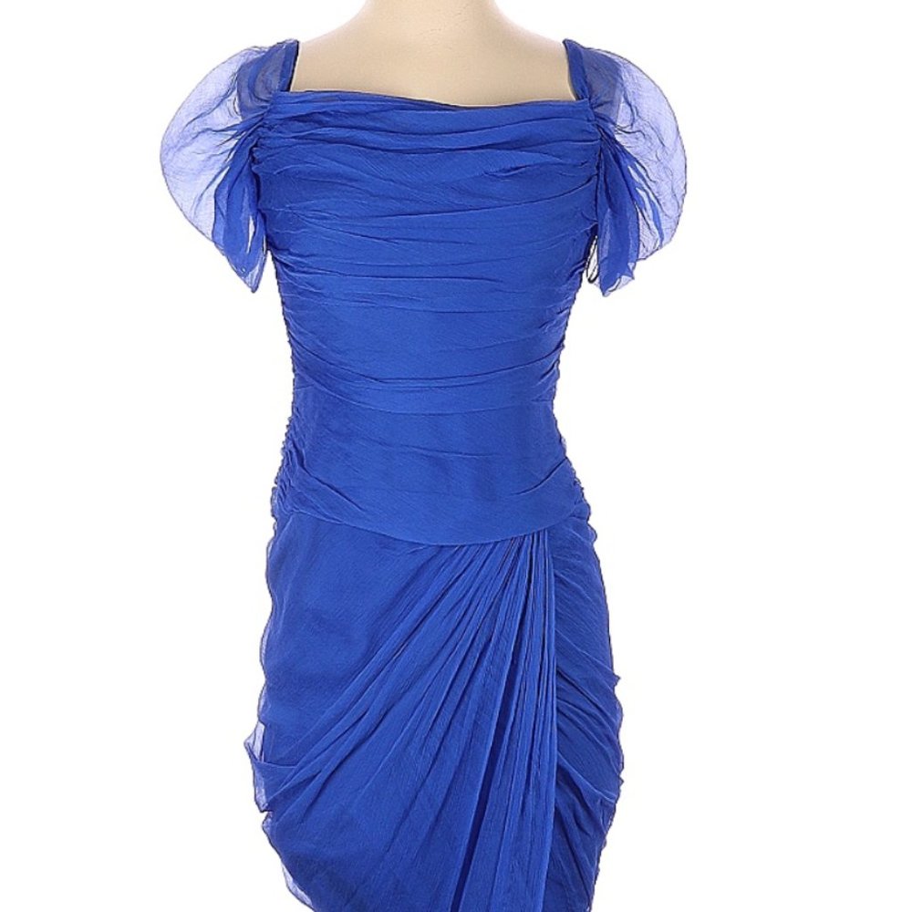 Tadashi Shoji  Silk pleated Cocktail Dress
